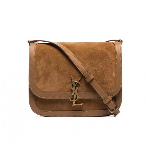 Yves Saint Laurent ОТ ВЕЛУР И ГЛАДКА КОЖА Y535025E кафяв