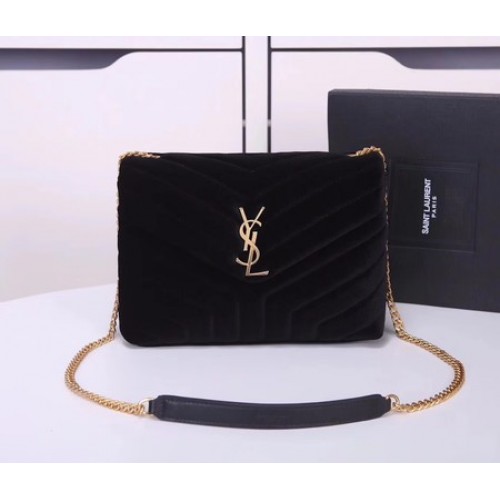 Чанта за рамо Yves Saint Laurent от кожа Y487218 черна