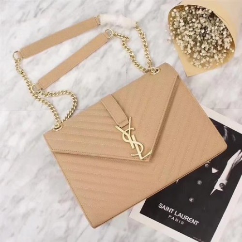 Чанта за рамо Yves Saint Laurent MONOGRAMME Cannage Patterns 26588 Кайсия