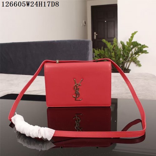 Чанта през рамо Yves Saint Laurent Monogramme 126605 Червена