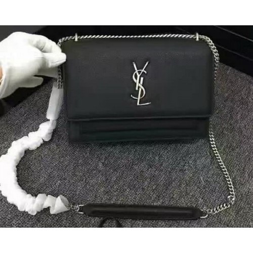Чанта през рамо Yves Saint Laurent Monogramme Y3370 черна