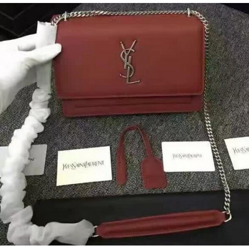 Чанта през рамо с монограм Yves Saint Laurent Y3370 Wine