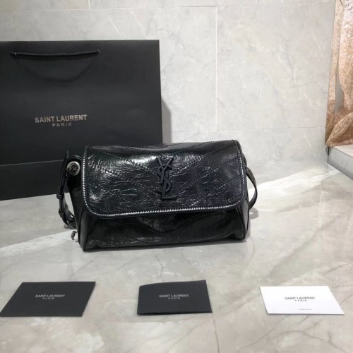 Чанта за рамо Yves Saint Laurent Niki от кожа Y577124 черна