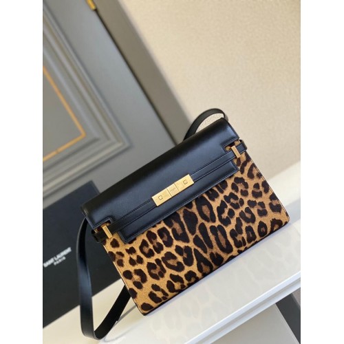 Yves Saint Laurent Original Leopard Leather Y23698 Черен