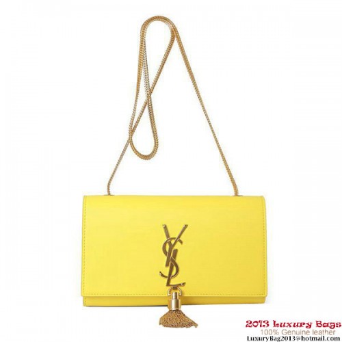 Чанта през рамо Yves Saint Laurent с малък монограм 5475 Lemon