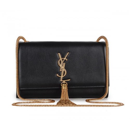 Мини чанта през рамо с монограм Yves Saint Laurent 326076 Черна