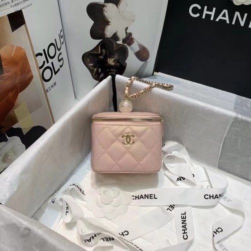 малък тоалетен стол Chanel с верижка AP2118 розов