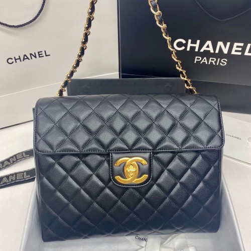 Голяма чанта с капак Chanel 2355 черна